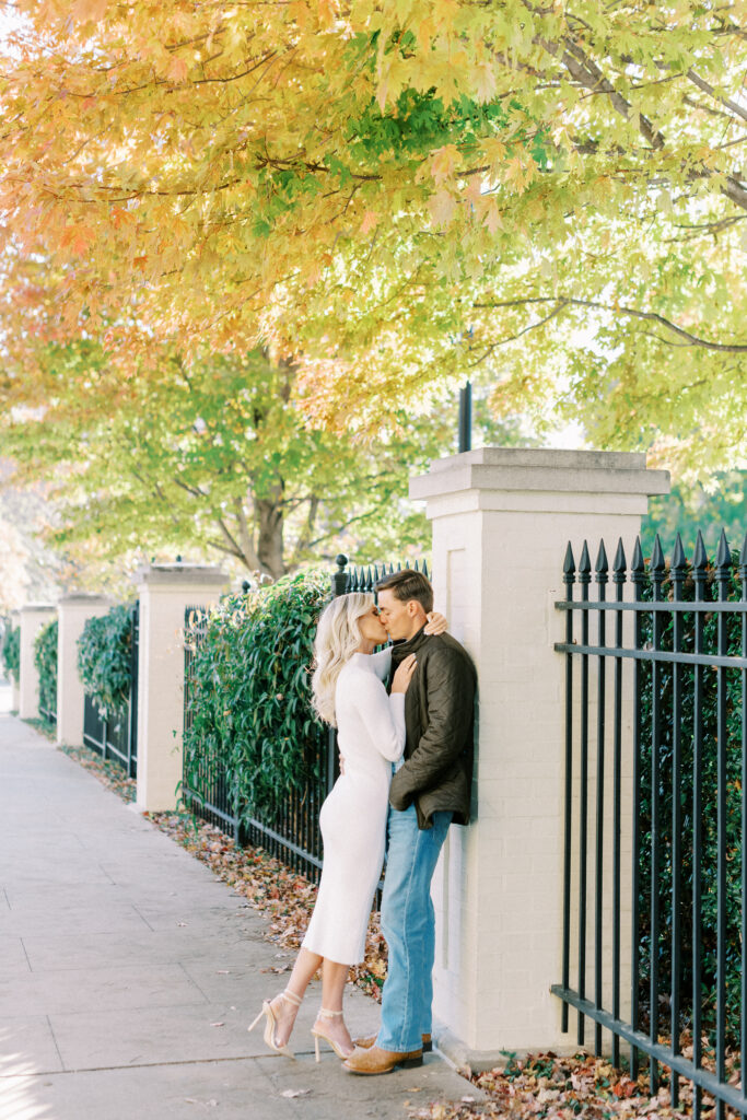Downtown Little Rock Engagement Session in Fall